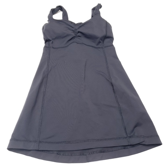 Lululemon black sz2 ruched front built in bra - Picture 3 of 9